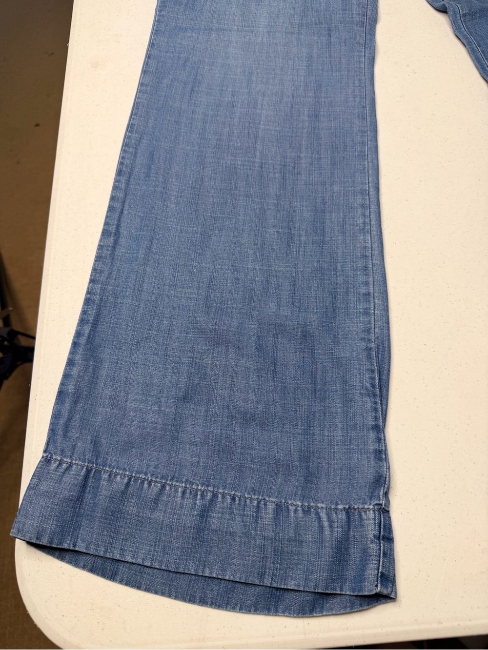 Cloth & Stone Light Blue Drawstring Chambray Pants - Picture 11 of 14